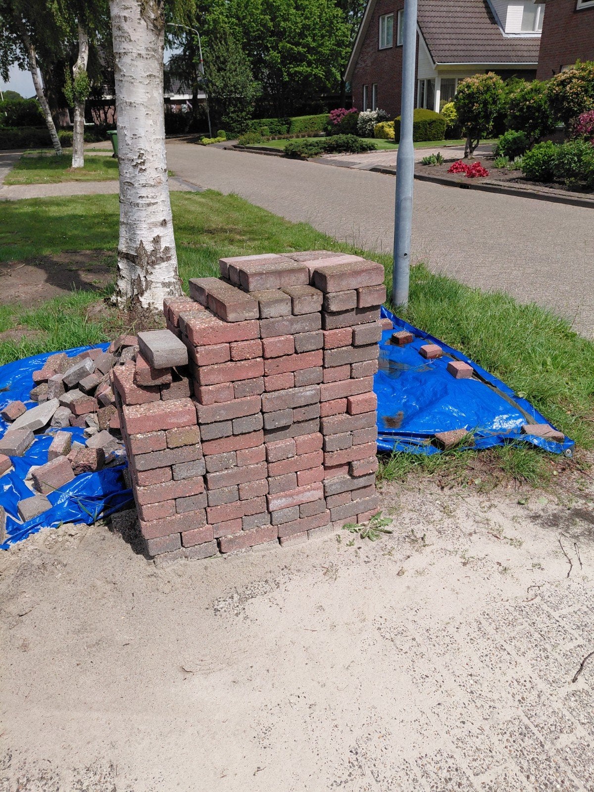 Straatklinkers, Ophalen, Beton, Klinkers