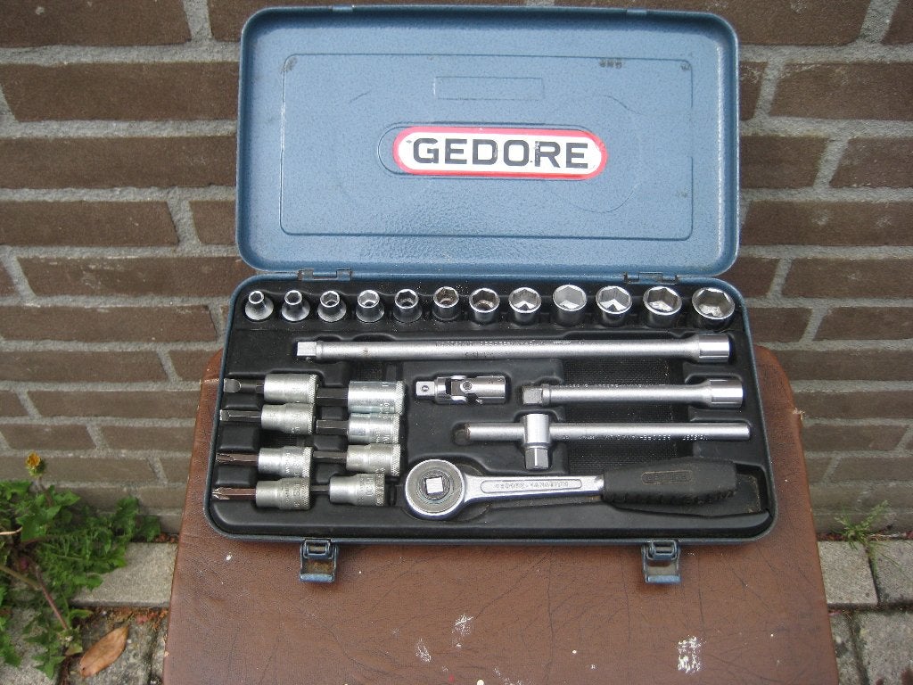 gedore  doppenset.  30 imz, Doe-het-zelf en Verbouw, Gereedschap | Handgereedschap, Ophalen of Verzenden, Zo goed als nieuw, Gedore