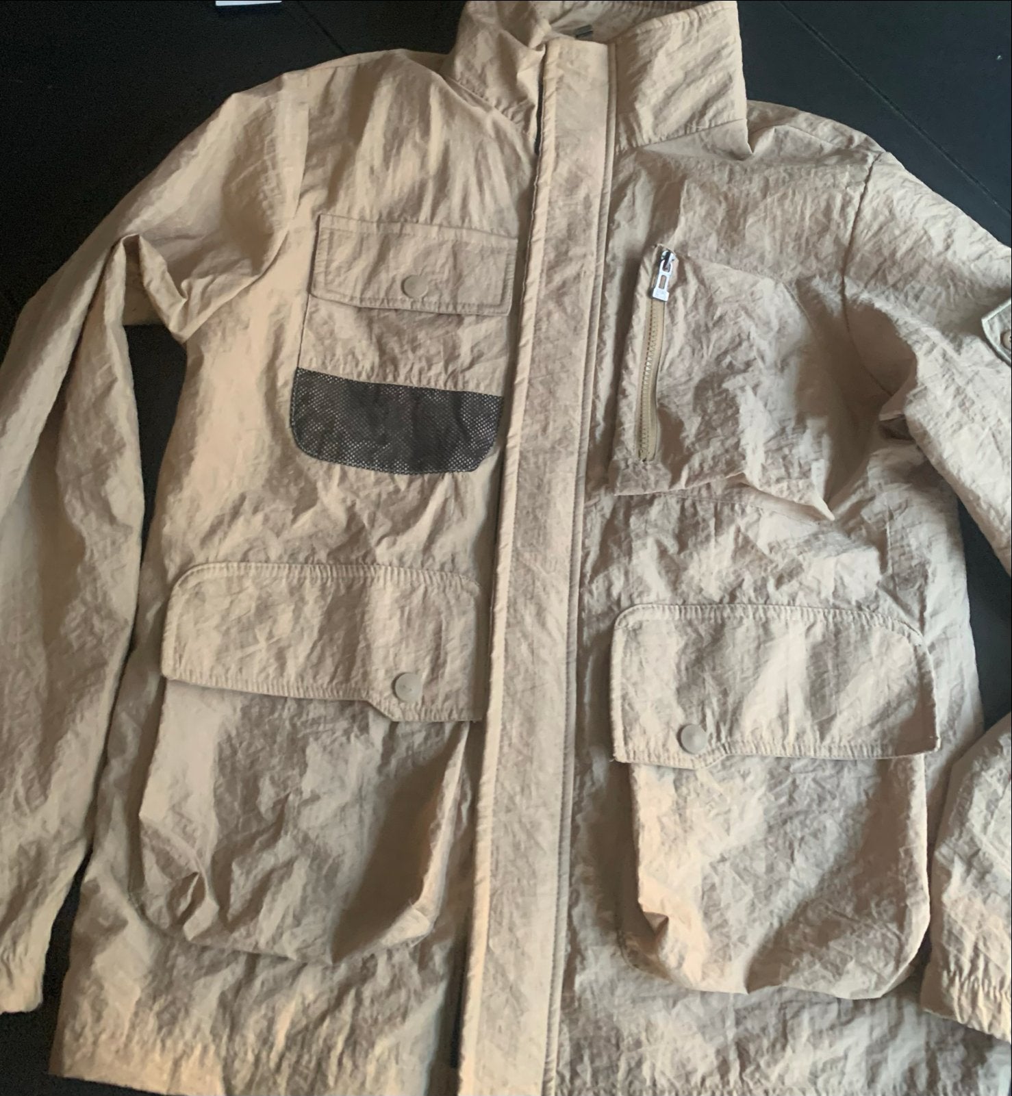 Stone Island Micro Reps Jas - Beige, Ophalen of Verzenden, Zo goed als nieuw, Maat 52/54 (L), Beige