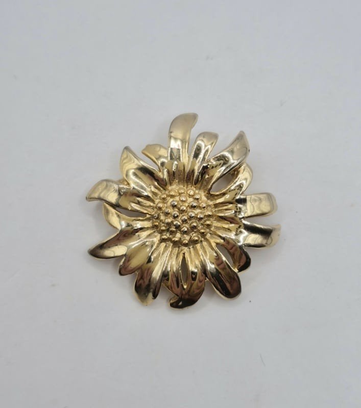 Jaren 50 zonnebloem broche, Ophalen of Verzenden, Overige materialen, Broche