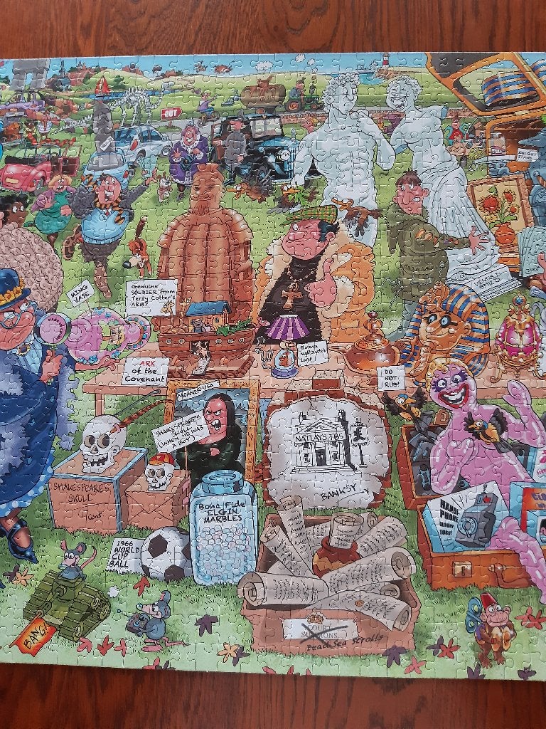 Wasgij puzzel 1000 stukjes nr 35 Vlooienmarkt vondsten, Ophalen of Verzenden, 500 t/m 1500 stukjes, Zo goed als nieuw
