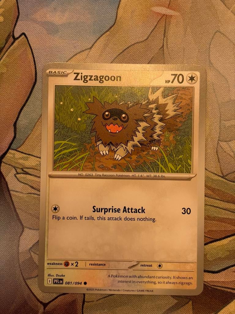 Zigzagoon #81 PFL Pokemon Kaart - Zo goed als nieuw, Ophalen of Verzenden, Zo goed als nieuw, Losse kaart