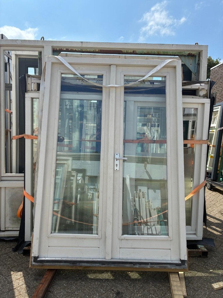 Kozijn met dubbele deuren, Ophalen, Gebruikt, Deurkozijn, 150 tot 225 cm