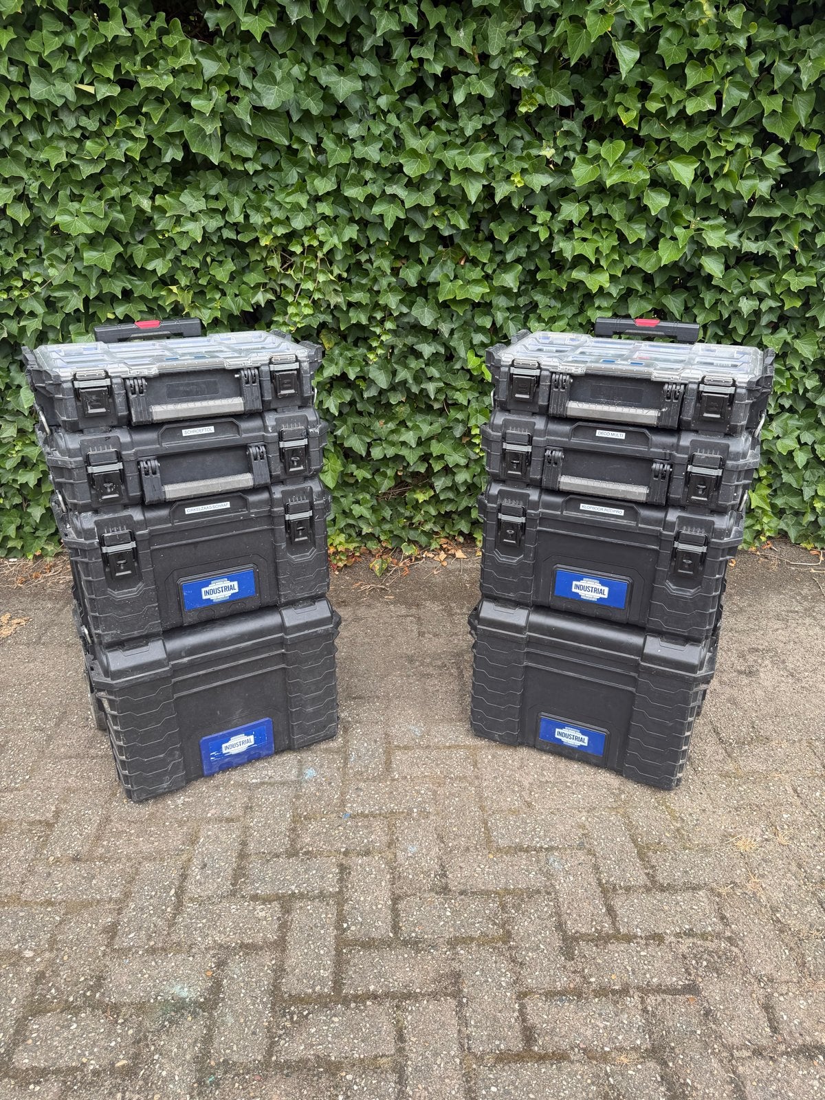 2x Industriële Kofferset met Wielen - Gereedschapskoffer, Doe-het-zelf en Verbouw, Ophalen, Gebruikt