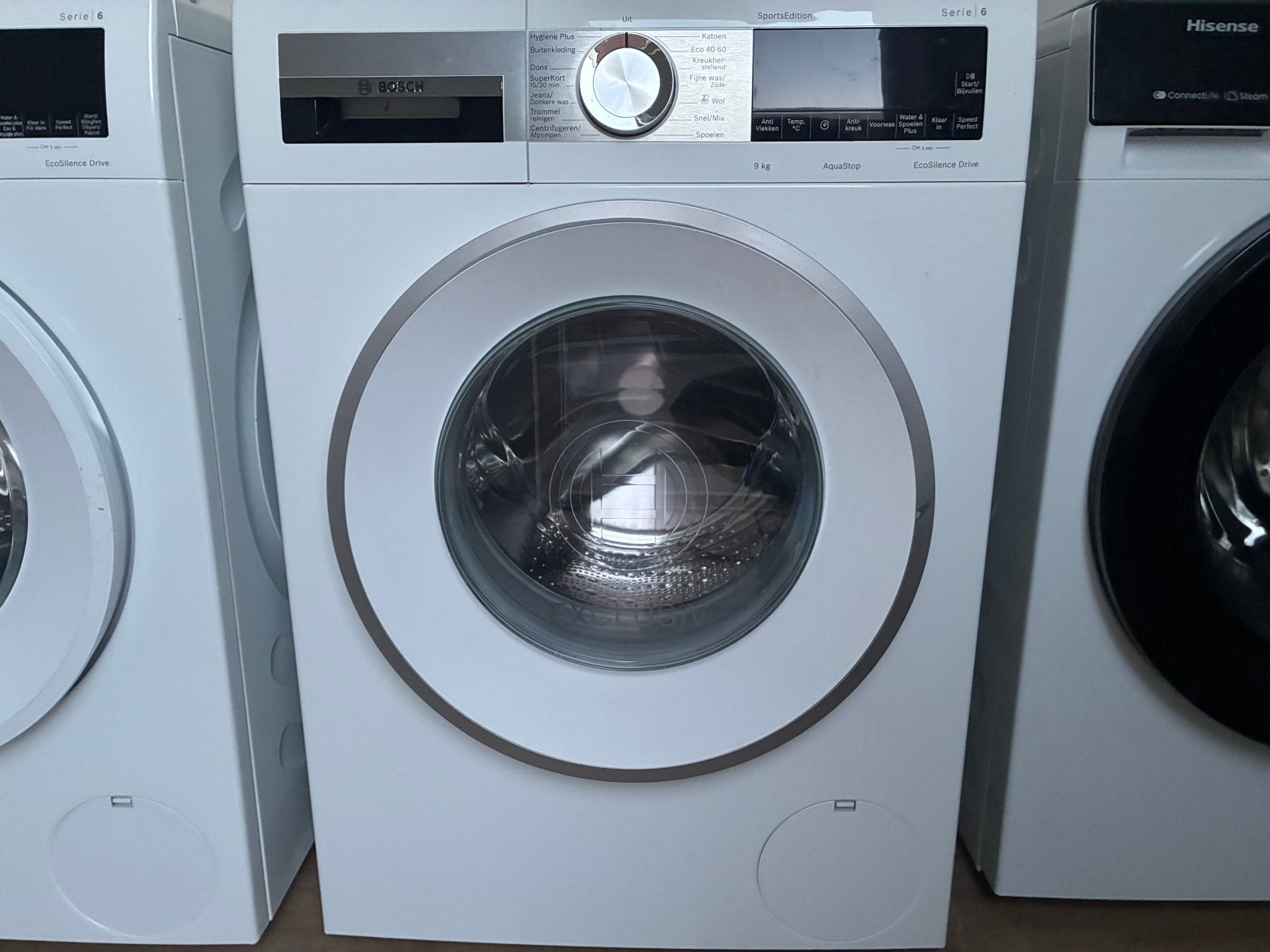 Bijna Nieuw Nieuwste Model amper gebruikt Bosch Serie6 9Kg, Bosch, 1200 tot 1600 toeren, Minder dan 85 cm, 8 tot 10 kg