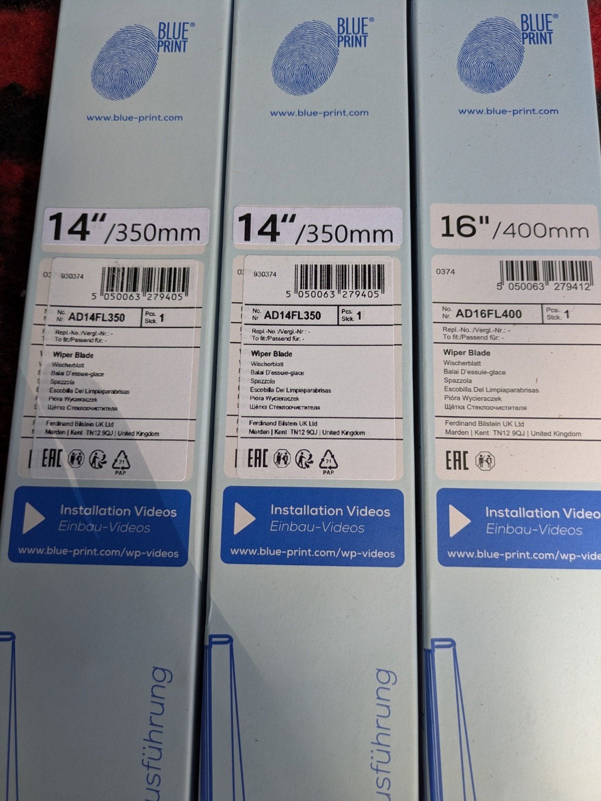 Flat blade ruitenwissers 34cm en 40cm, Auto-onderdelen, Ruiten en Toebehoren, Ophalen of Verzenden, Nieuw, Universele onderdelen