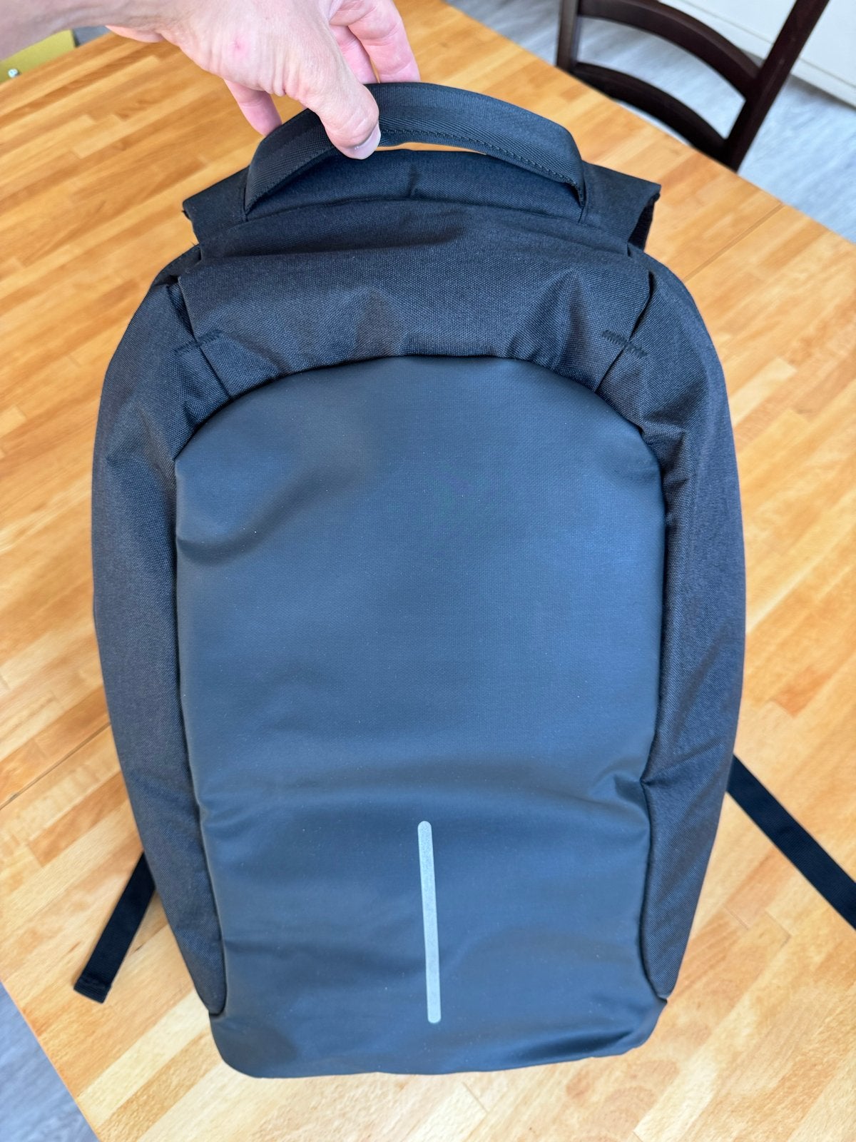 Zwarte laptop-rugzak met verborgen rits (anti-diefstal), Ophalen of Verzenden, Zo goed als nieuw, 25 tot 40 cm, Overige merken