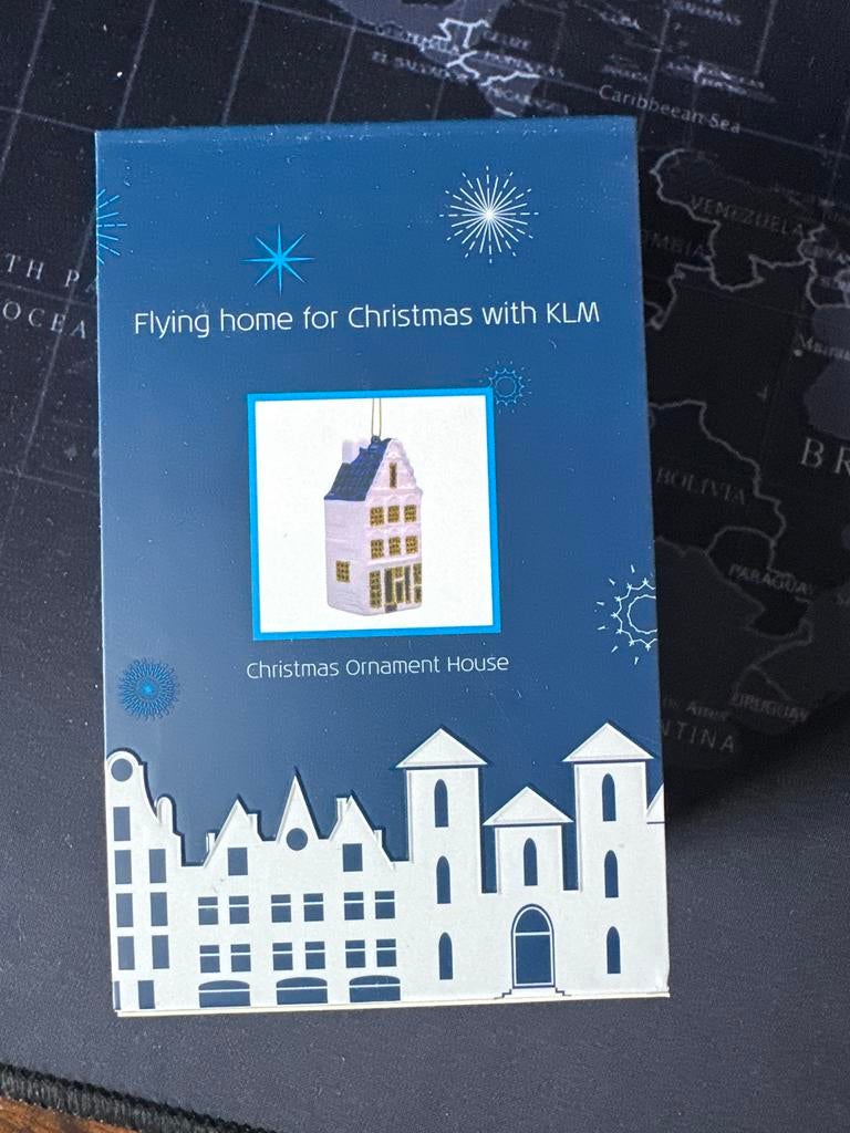 KLM kerstbal: KLM huisje nieuw, Diversen, Kerst, Ophalen of Verzenden, Nieuw