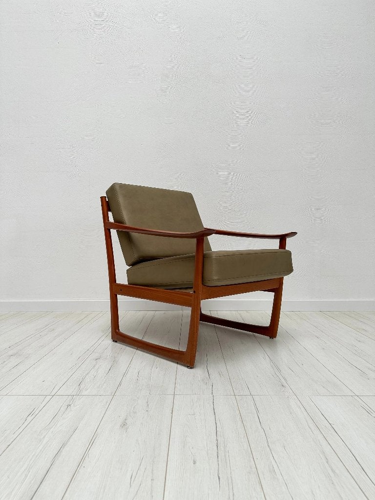 Hvidt & Mølgaard FD 130 teak fauteuil Deens design jaren 60