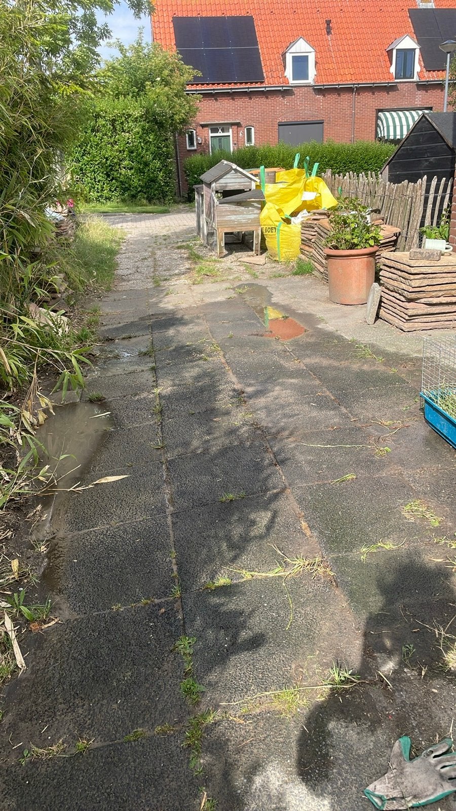 Gratis oprit tegels antraciet, Tuin en Terras, Tegels en Klinkers, Gebruikt, Terrastegels, Beton, 10 m² of meer, Ophalen