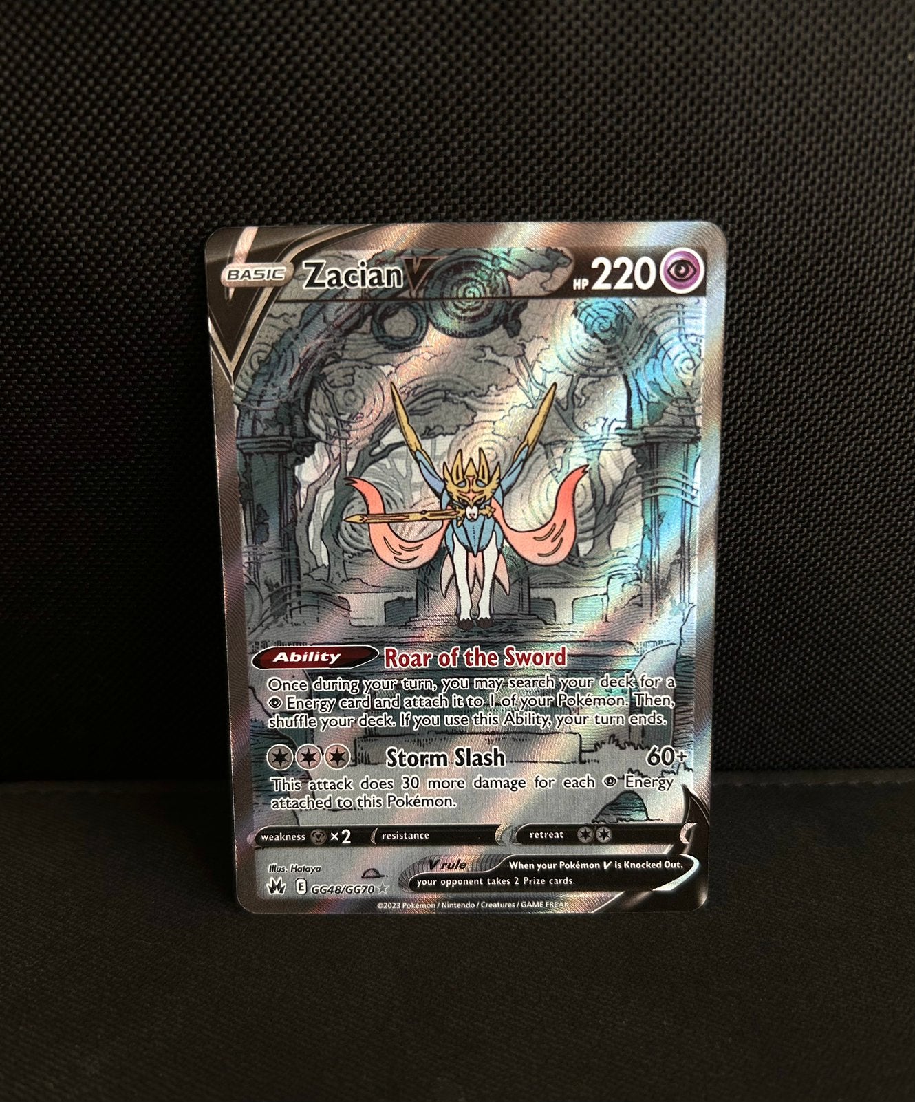 Pokemon Crown Zenith Zacian V GG48/GG70, Ophalen of Verzenden, Zo goed als nieuw