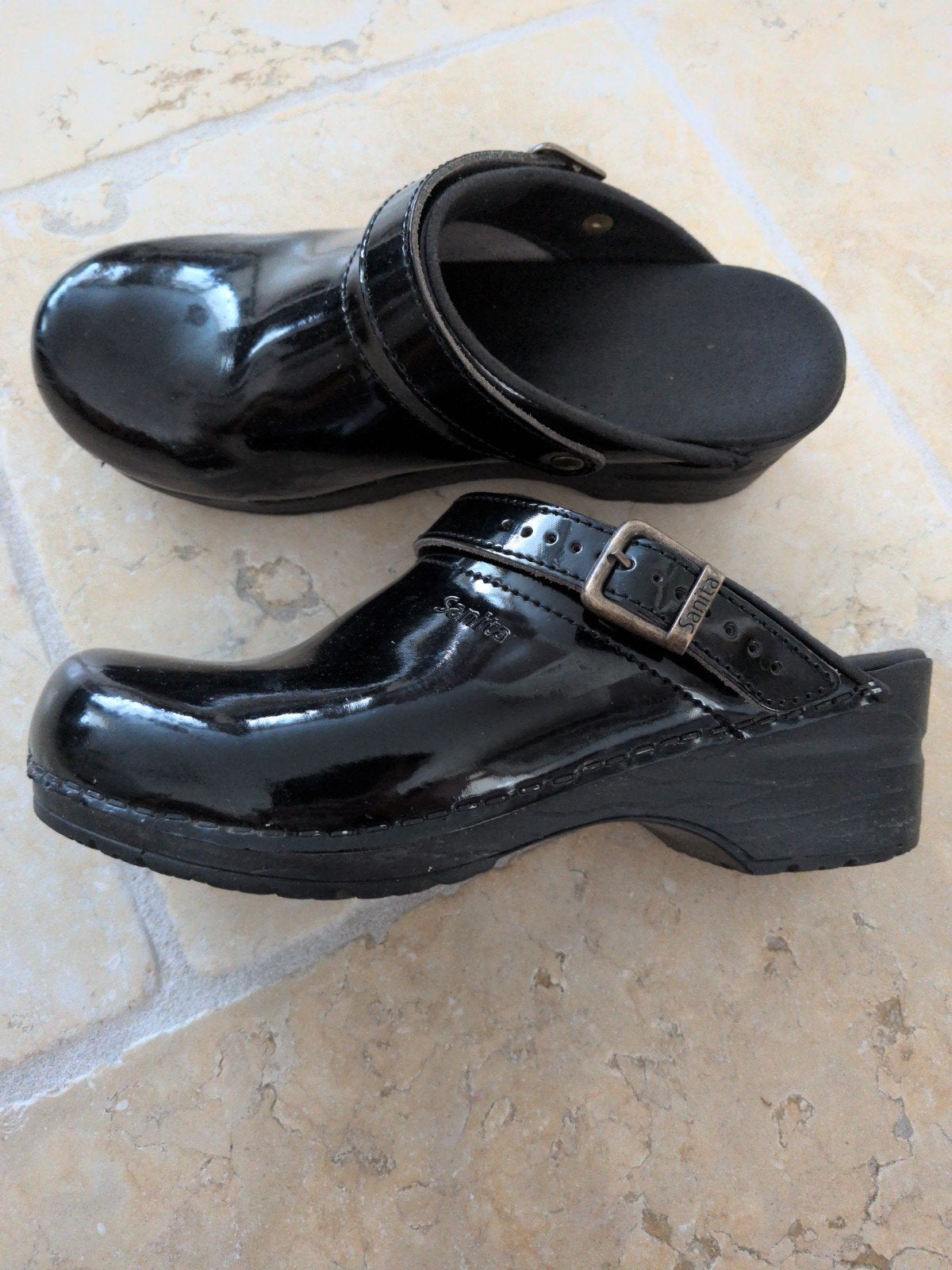 Sanita klompen mt 38, Kleding | Dames, Schoenen, Zwart, Ophalen of Verzenden, Zo goed als nieuw, Werkschoenen