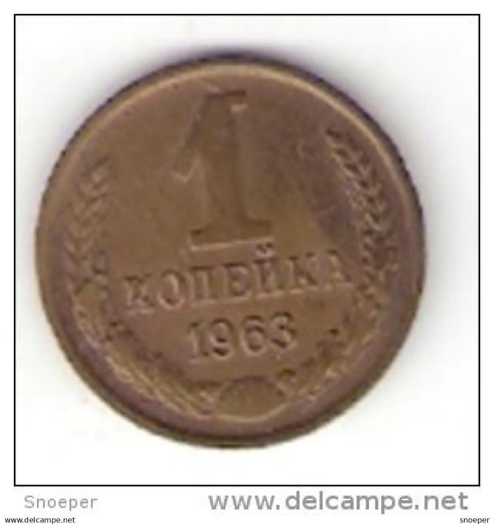 russia 1 kopek 1963 km 126a xf+ catalog val 8,00$, Postzegels en Munten, Munten | Europa | Niet-Euromunten, Verzenden, Rusland