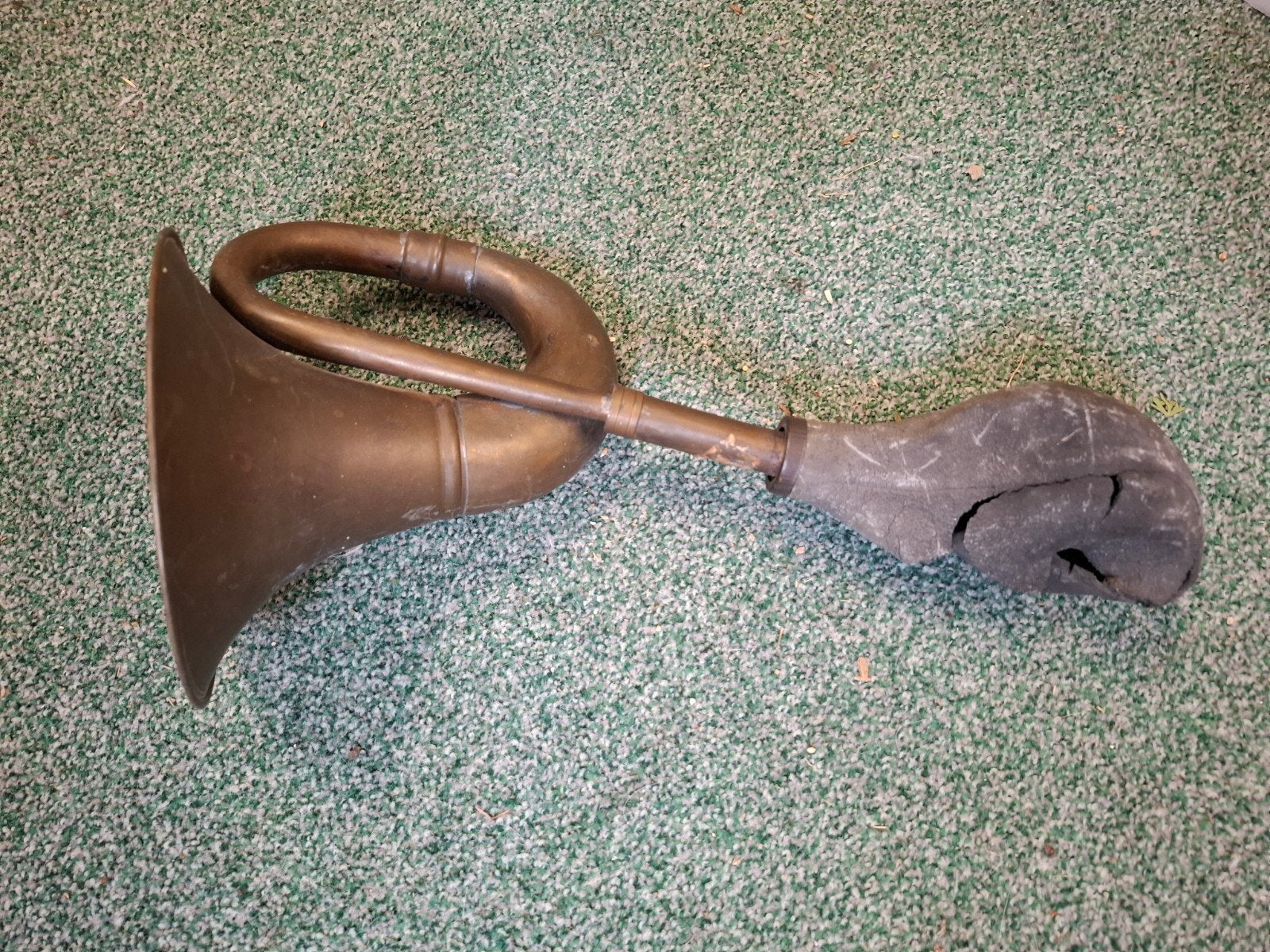 Antieke toeter/claxon met uitgedroogde blaasbalg, Ophalen of Verzenden