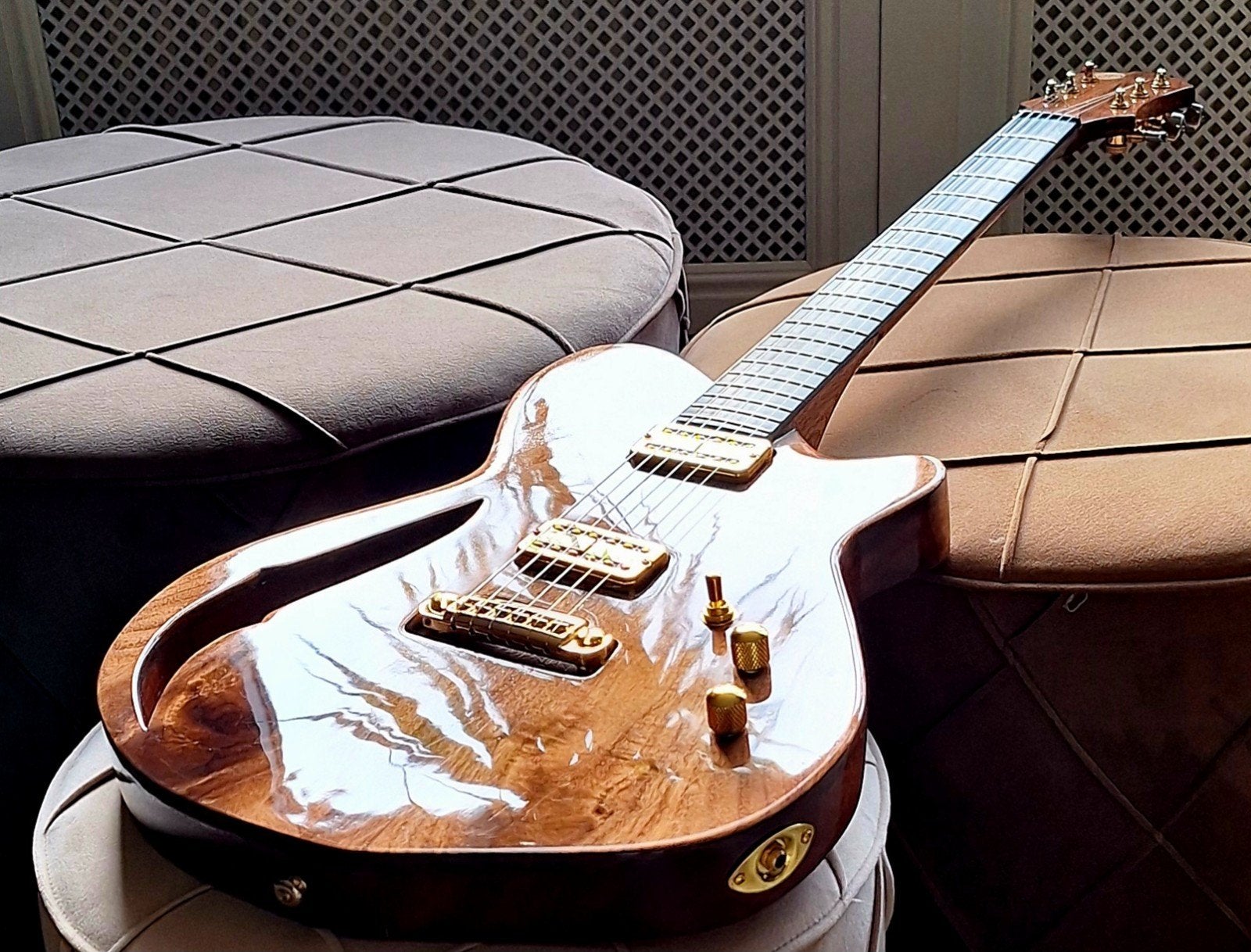 Te koop handgemaakte semi-hollow body gitaar, Muziek en Instrumenten, Ophalen, Nieuw, Semi-solid body, Overige merken