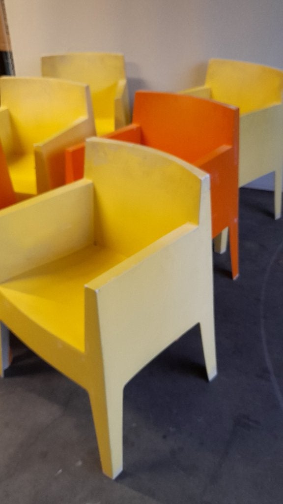 Stoel philippe starck 6 stuks, Ophalen, Gebruikt, Kunststof, Vijf, Zes of meer stoelen