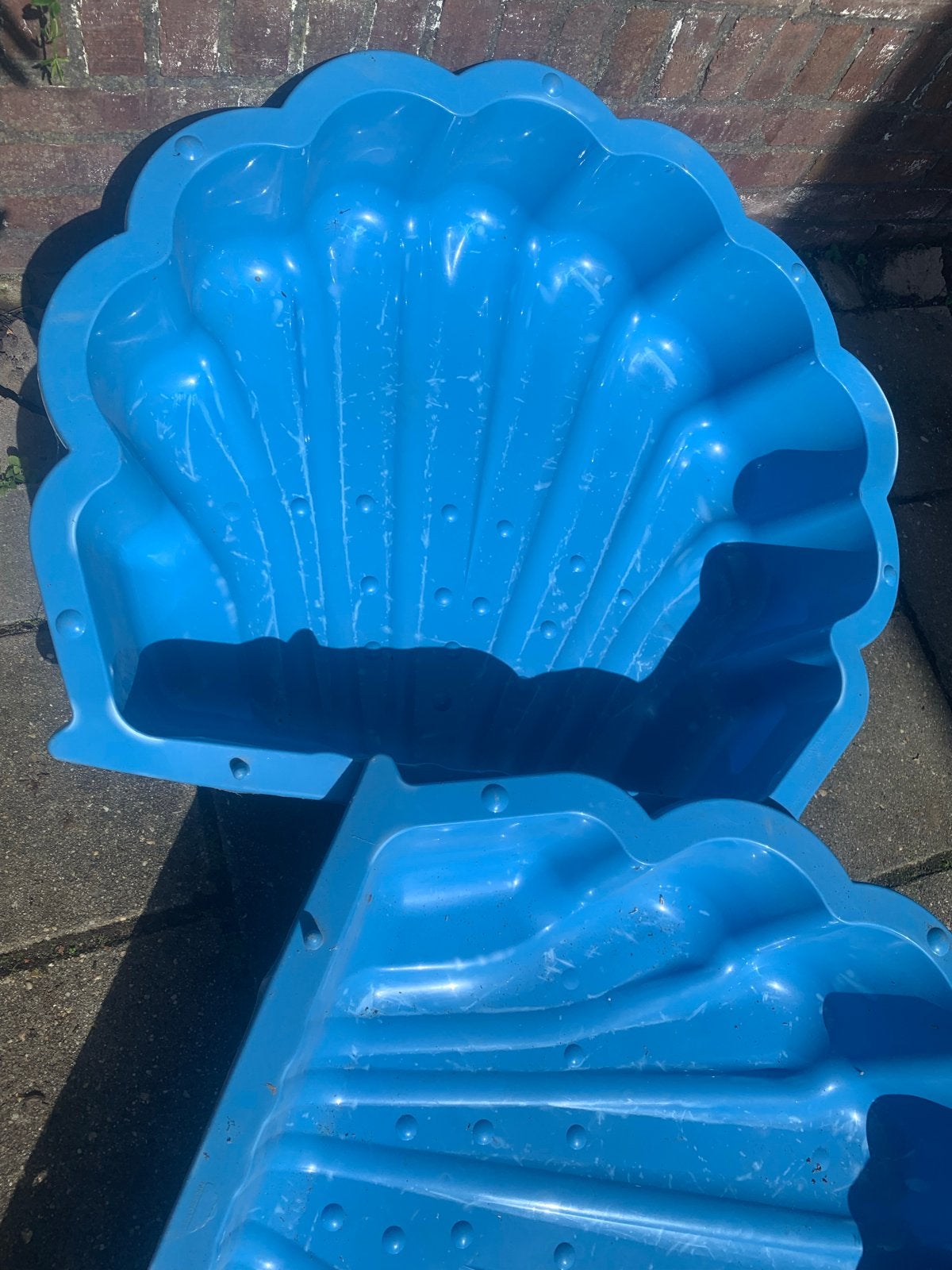 Blauwe schelp zandbak/waterbak voor kinderen, Kinderen en Baby's, Ophalen, Gebruikt