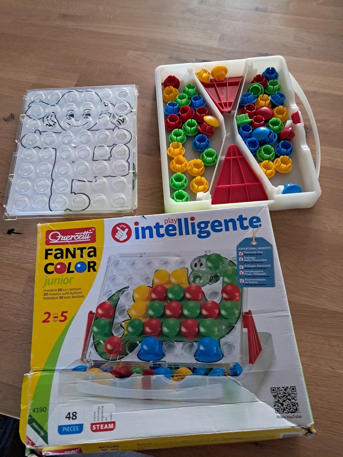 Quercetti Fanta Color Junior Mozaïek Spel, Kinderen en Baby's, Speelgoed | Educatief en Creatief, Ophalen, Zo goed als nieuw, Puzzelen