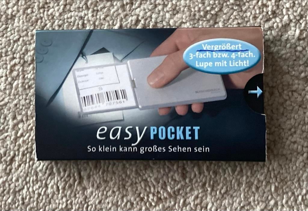 Eschenbach Easy Pocket Vergrootglas met Licht vergroot 3x, Ophalen, Gebruikt, Vergrootglas of Loep