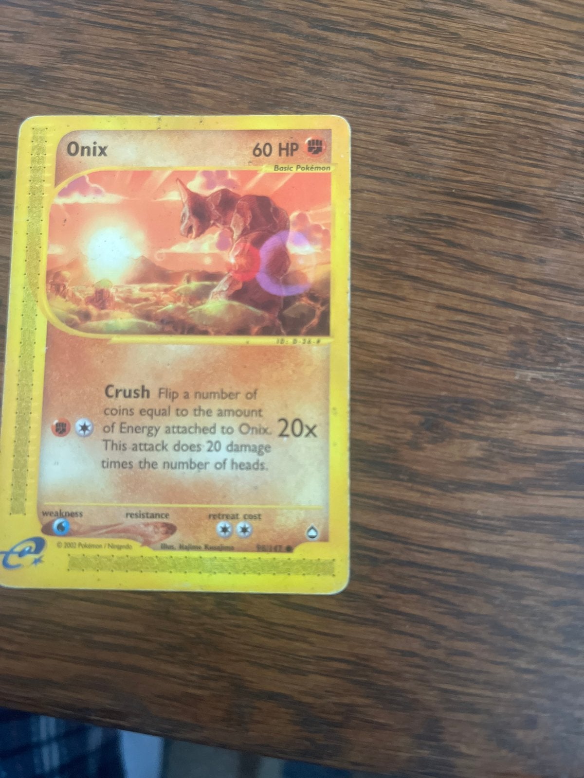 Pokémon Onix Kaart (2002) - Basic Pokémon, Ophalen of Verzenden, Gebruikt, Losse kaart
