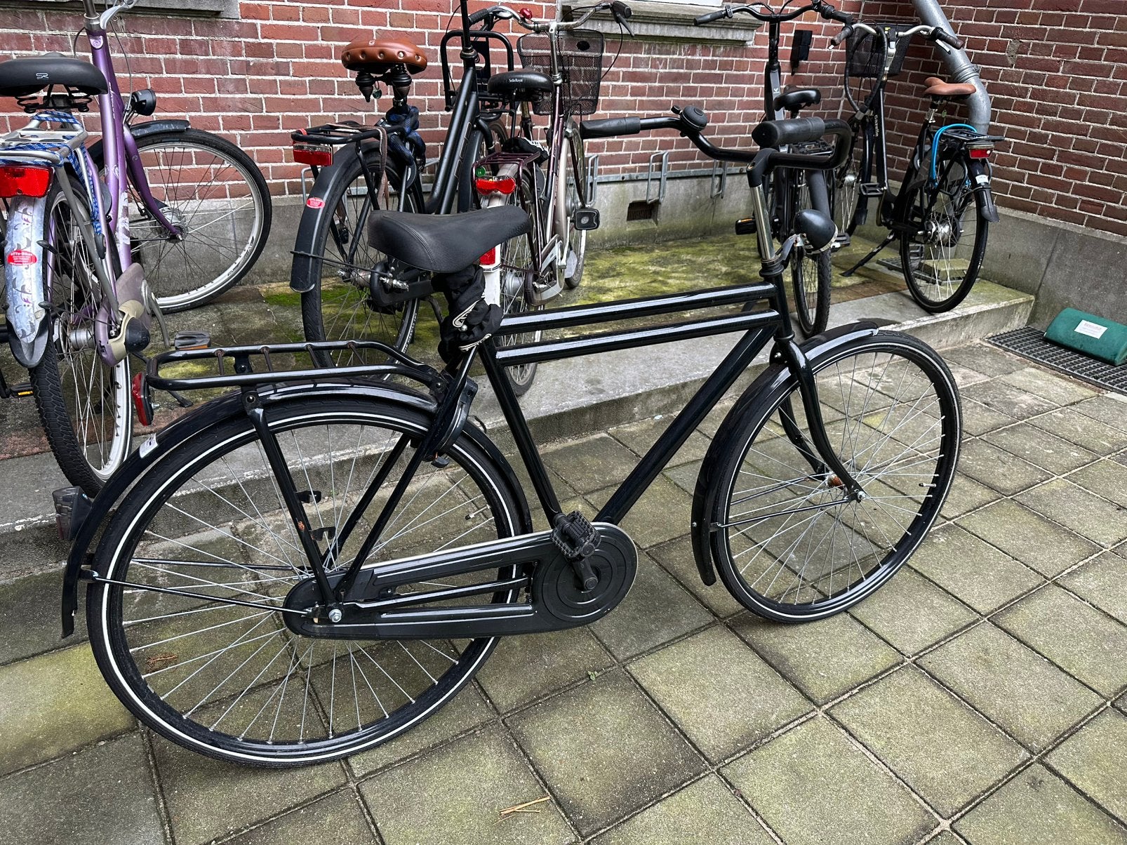 Stadsfiets - Inclusief kettingslot, Terugtraprem, Versnellingen, Zo goed als nieuw, 61 tot 65 cm