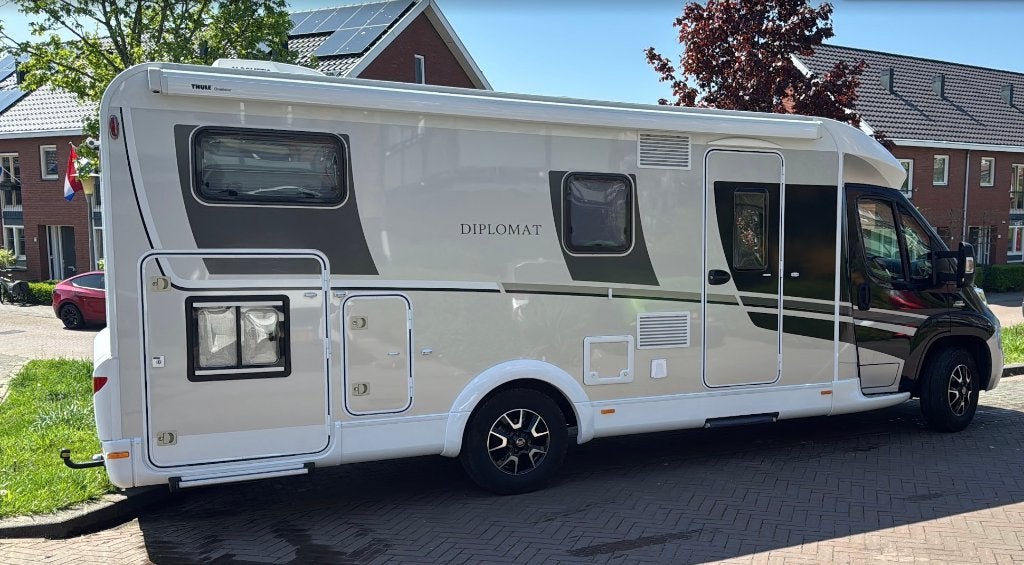 Dethleffs Diplomat in zeer goede (onderhouds-)staat, Ringverwarming, Fiat, 7 tot 8 meter, Tot en met 3