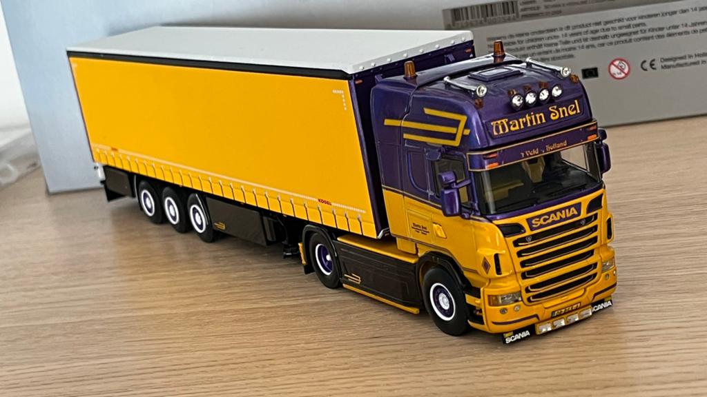 WSI Scania R Martin Snel, Hobby en Vrije tijd, Modelauto's | 1:50, Ophalen of Verzenden, Zo goed als nieuw, Bus of Vrachtwagen