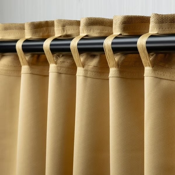 IKEA gordijn (geelbruin) - 1 stuk (145 x 350 cm), Geel, Ophalen of Verzenden, Gordijn, Polyester