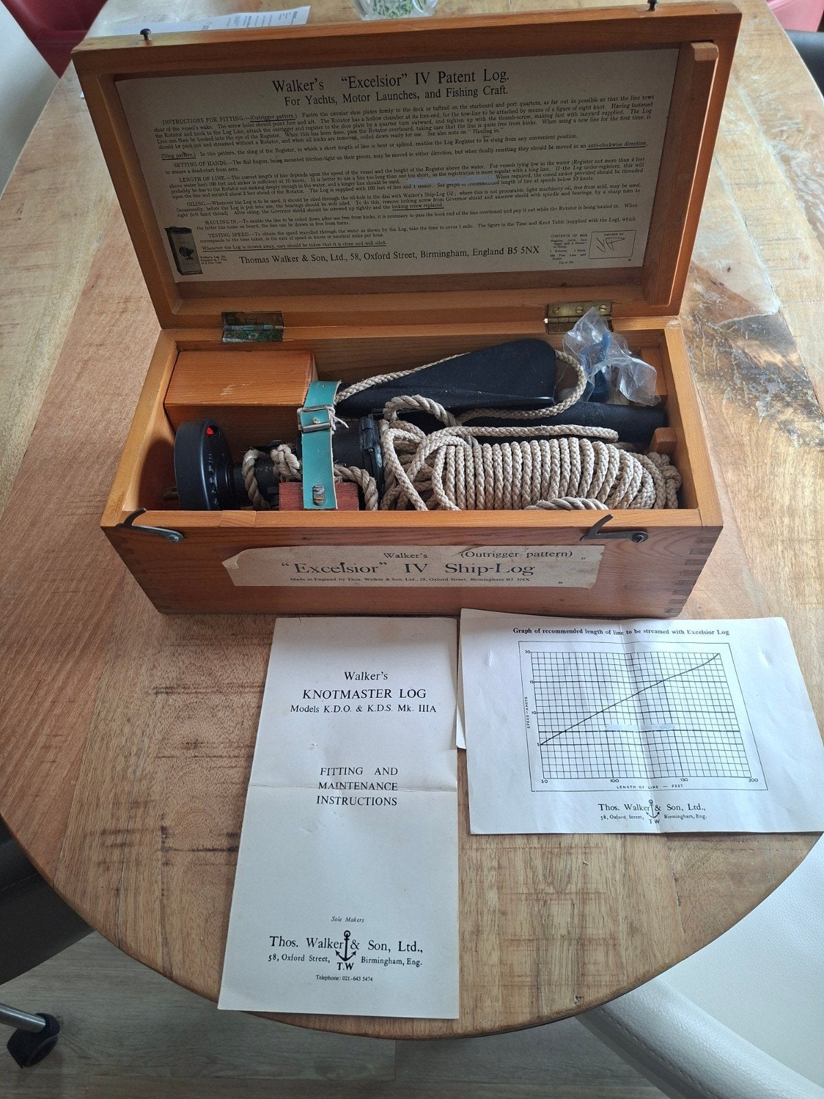Walker's Excelsior IV Patent Log - Scheepslogboek, Ophalen of Verzenden, Gebruikt, Overige typen