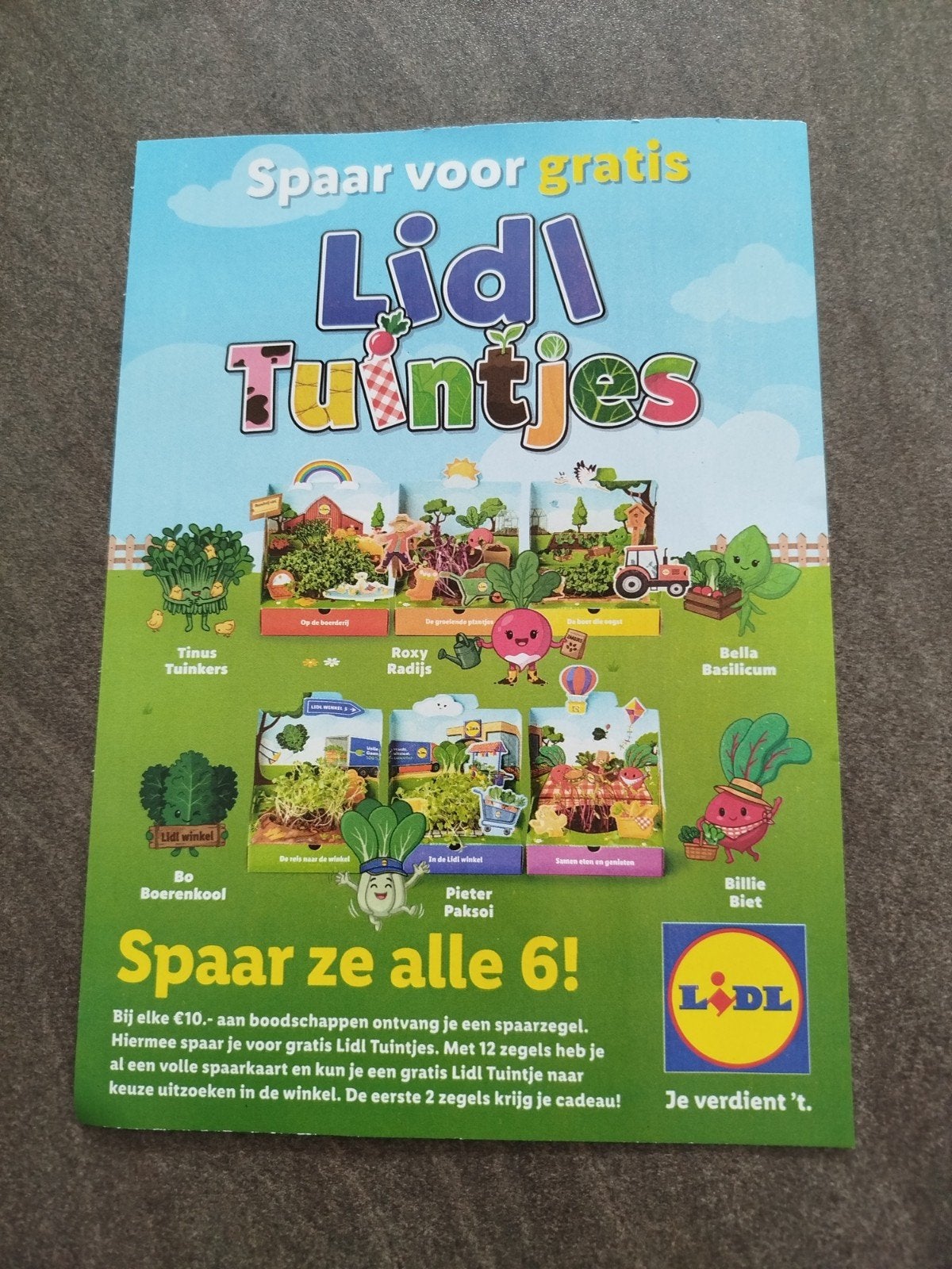 6 volle spaarkaarten van de Lidl tuintjes (alle tuintjes), Verzamelen, Lidl, Ophalen of Verzenden