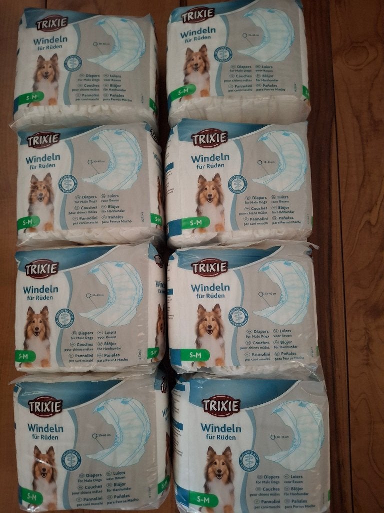 8 pakken van 12/11 stuks trixie hondenluiers reuen maat S/M, Dieren en Toebehoren, Trixie, Ophalen, Nieuw, Overige typen