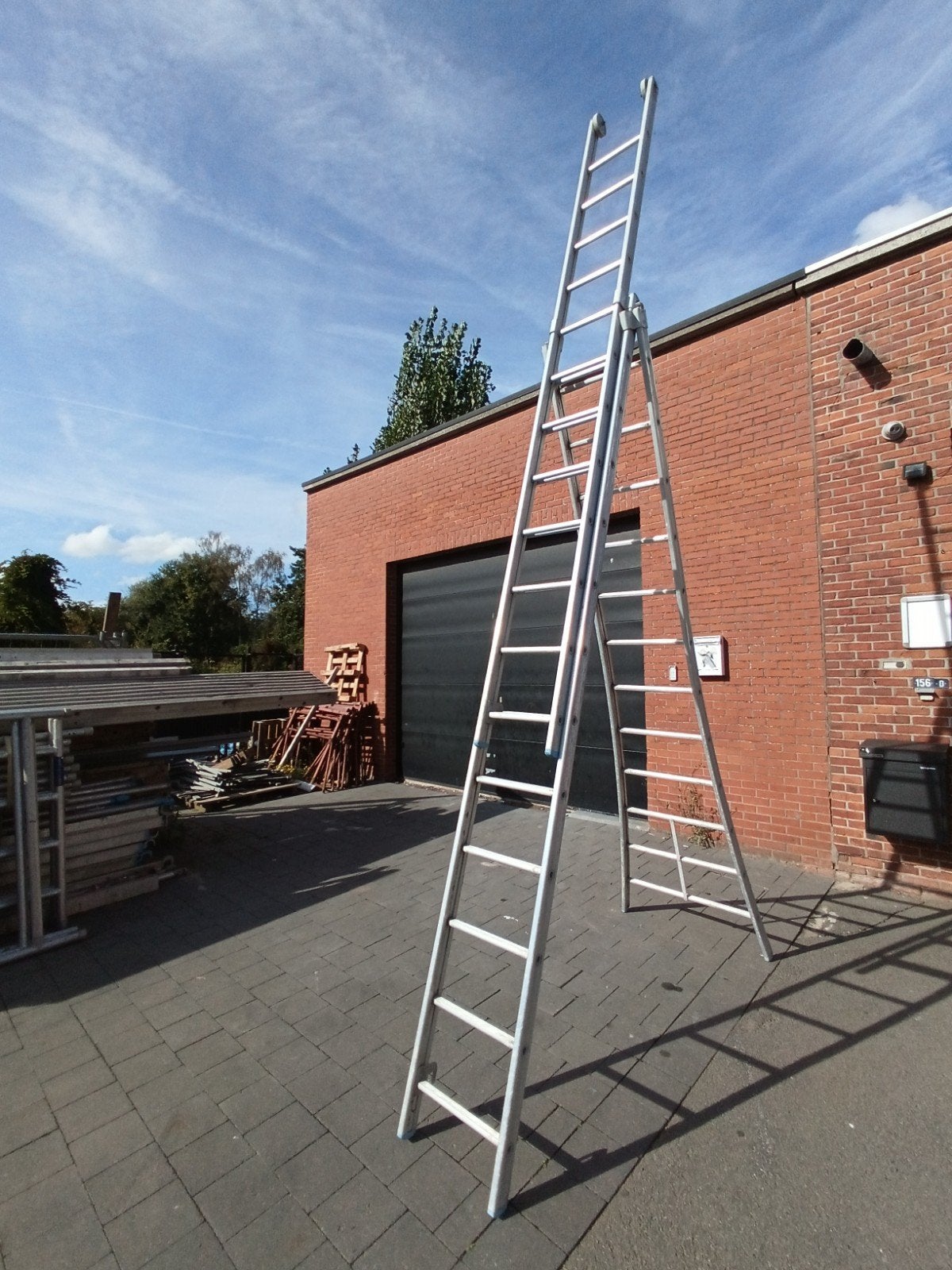 solide. professionele 3 delige ladder, Ophalen, Gebruikt, Ladder, Opvouwbaar of Inschuifbaar