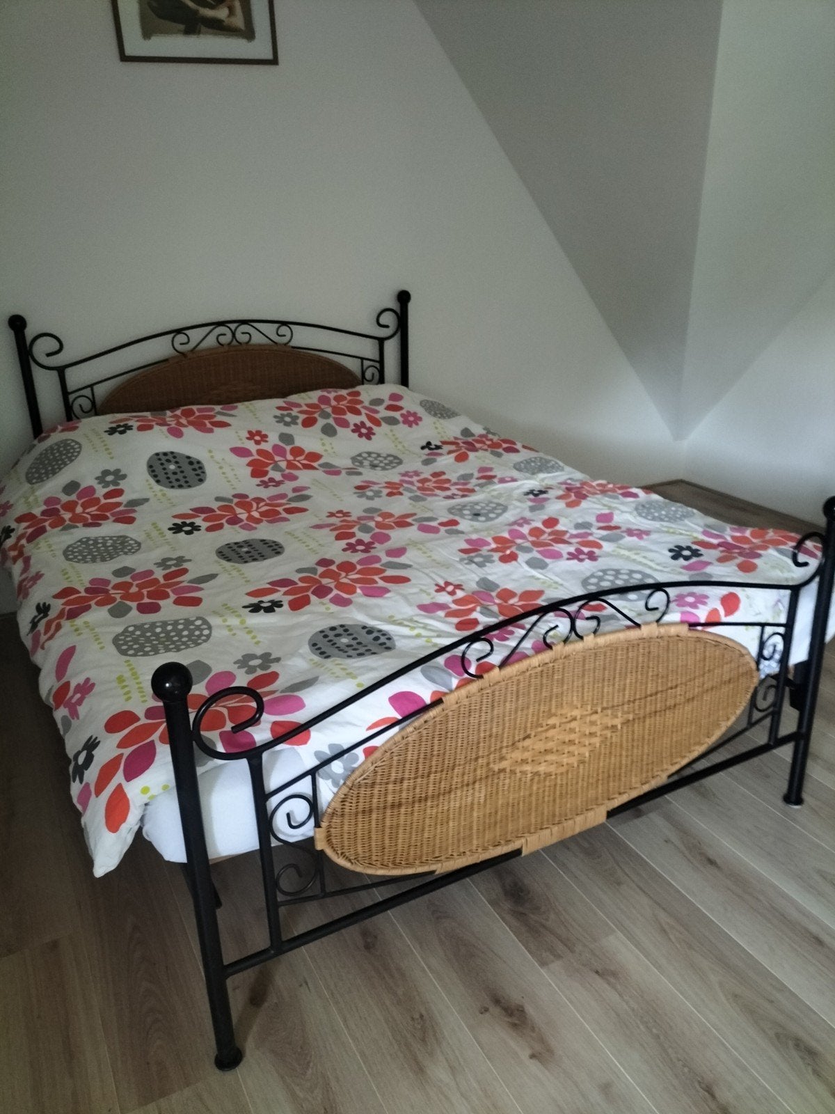 2 persoonsbed met matras., Ophalen, Gebruikt, Zwart, Tweepersoons