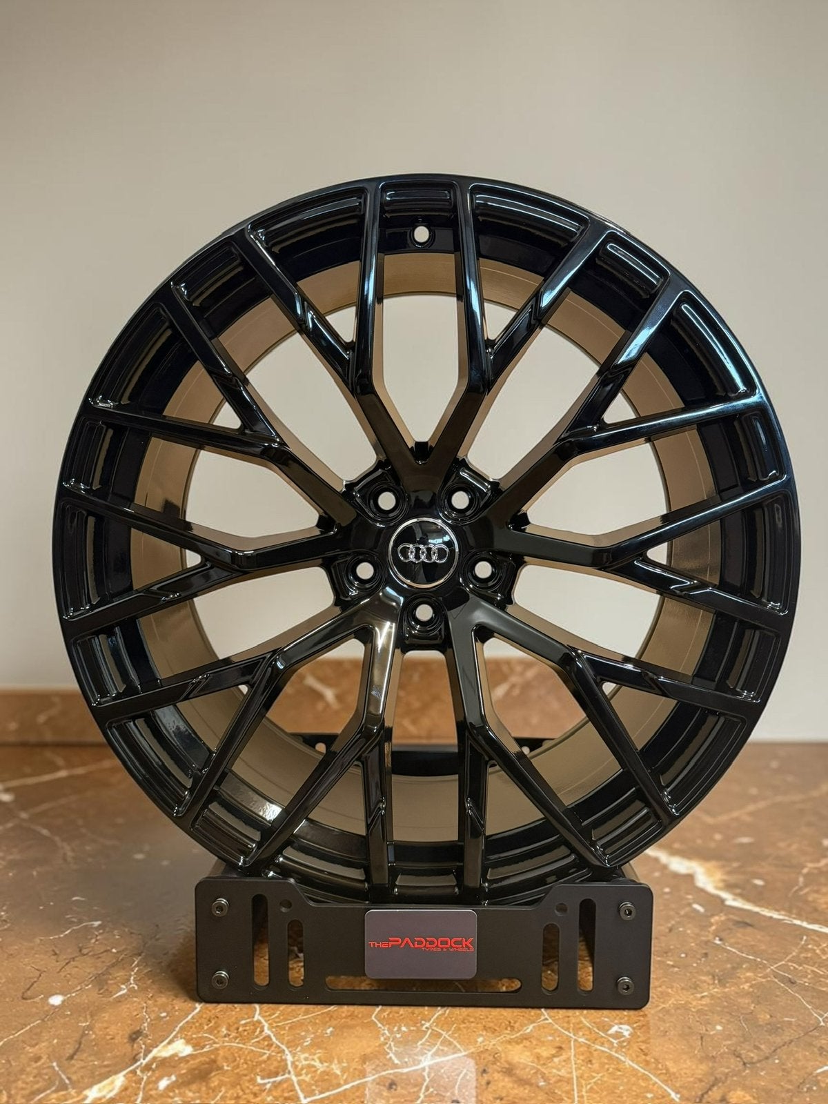 NIEUW 21” Audi R8 Velgen Hoogglans Zwart Q7 Q8 RS6 RS7, Auto-onderdelen, Banden en Velgen, Velg(en), 21 inch, Overige, Overige
