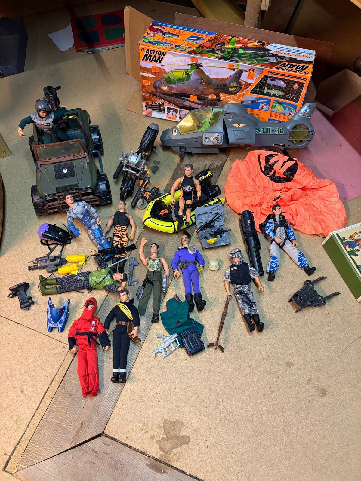 Grote Action Man Speelgoedset met Voertuigen en Figuren, Ophalen, Gebruikt