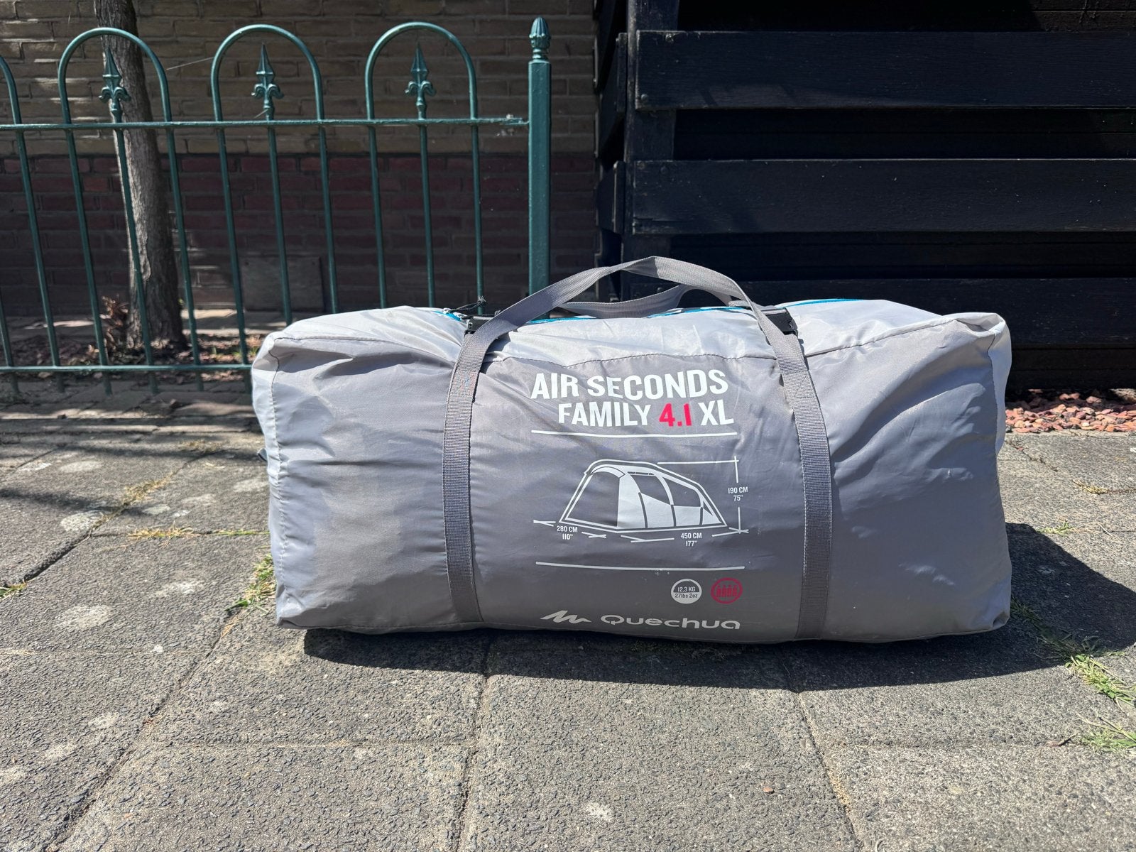 Quechua Air Seconds Family 4.1 XL opblaasbare tent, Ophalen, Gebruikt, Tot en met 4