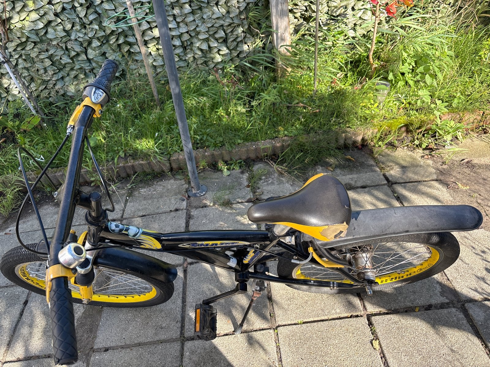 Batavus Snake kinderfiets - Zwart/Geel, Ophalen, Gebruikt, Velgrem, Versnellingen