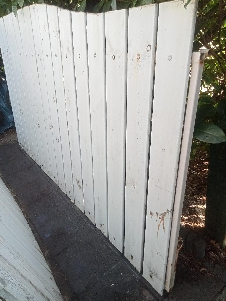 LANDELIJKE TUINPOORT HEKWERK HOUT METAAL, Tuin en Terras, Tuinhekken en Hekwerk, Ophalen, Met poort, Gebruikt, Tuinhek