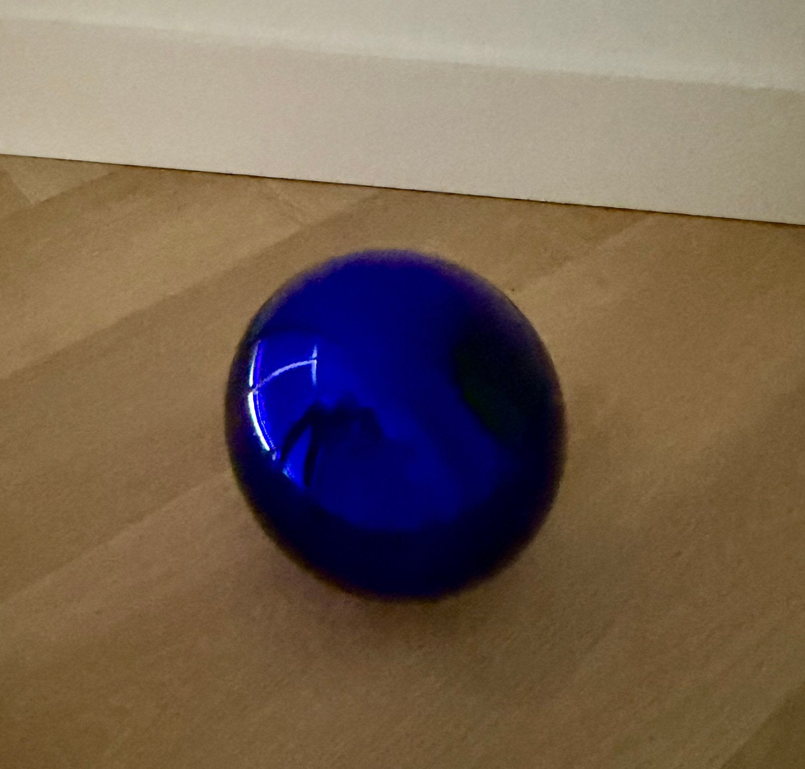 Decoratieve blauwe glazen bol, Ophalen of Verzenden