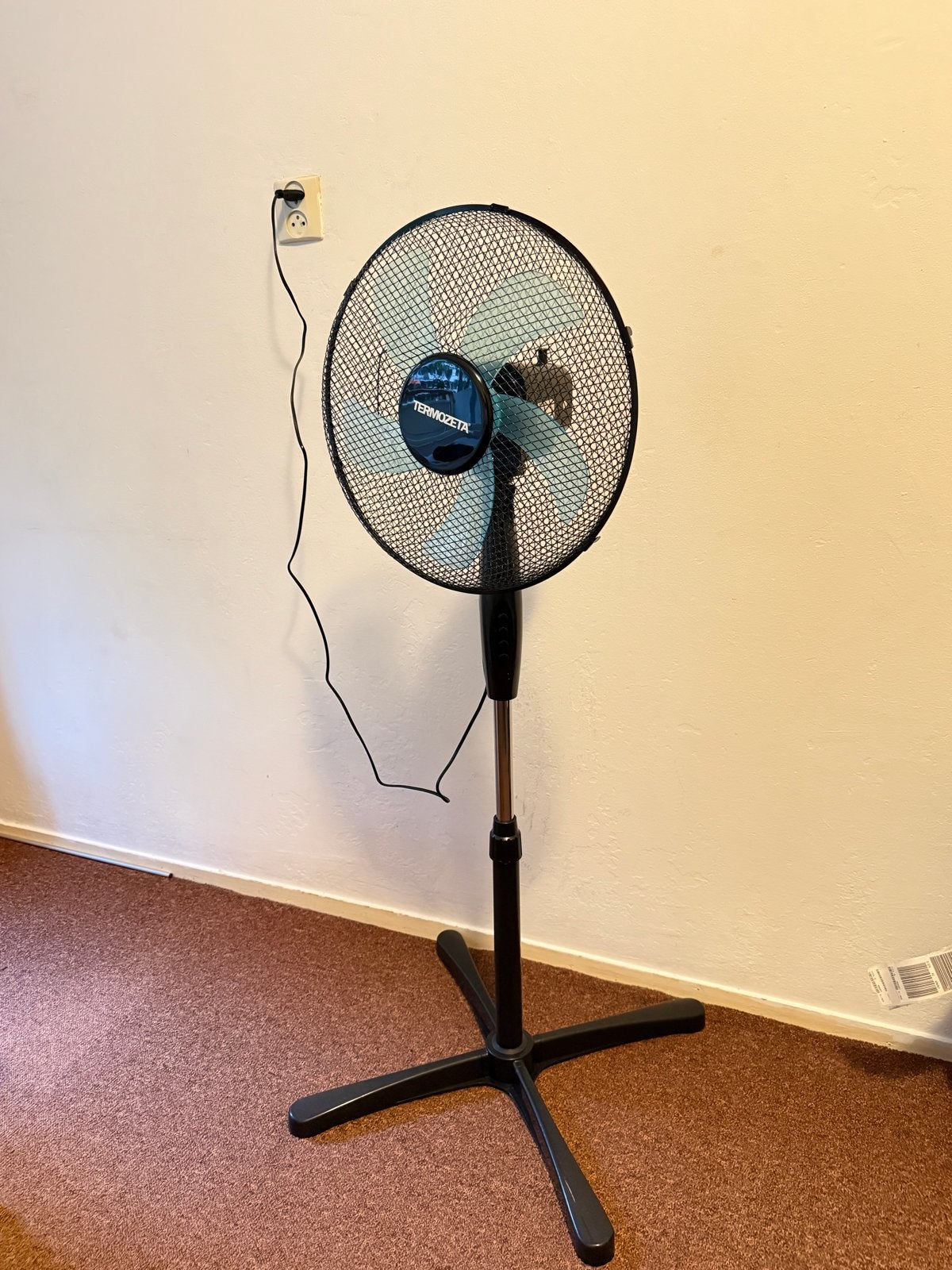 Termozeta Windzeta Plus Nero Statiefventilator, Ophalen, Zo goed als nieuw, Statiefventilator