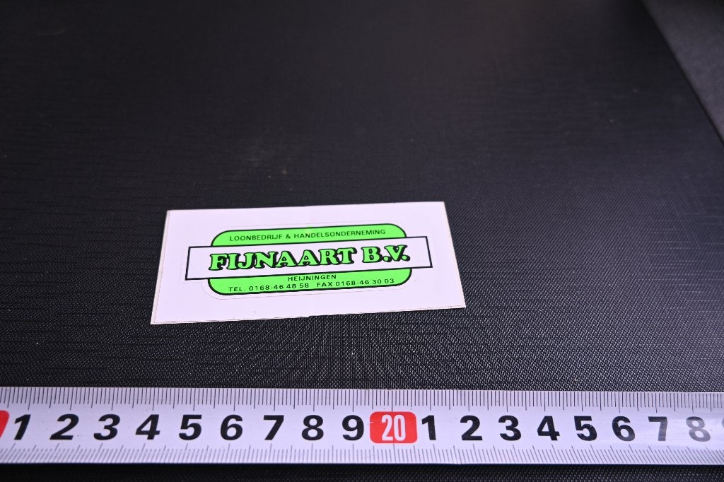 sticker Heijningen FIJNAART BV Loonbedrijf Handelsondernemin, Ophalen, Zo goed als nieuw