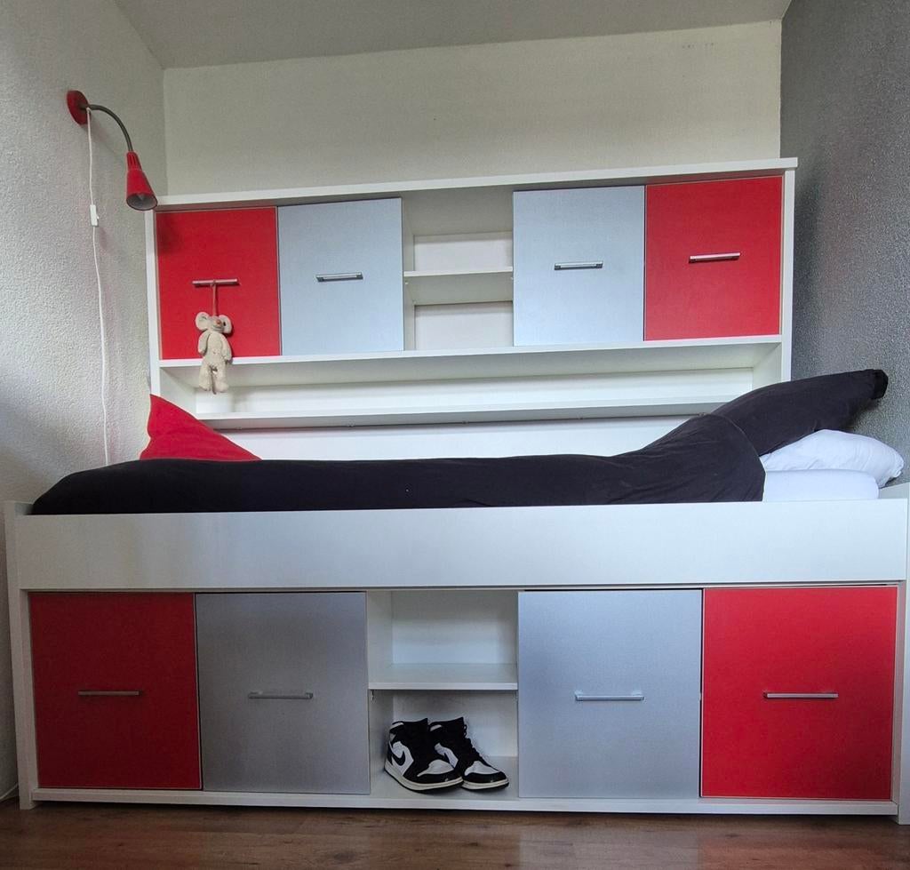 Kajuitbed met opbouw, Ophalen, Zo goed als nieuw, Hoogslaper