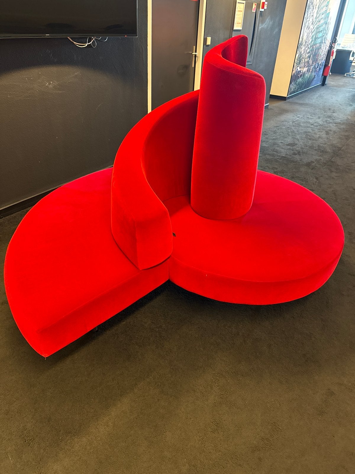 Edra tatlin - Rode designbank, Ophalen, Gebruikt, Hoekbank, 300 cm of meer