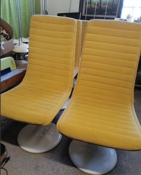 Vintage space age Lübke - Indes set stoelen 1972 6 stuks, Ophalen, Huis en Inrichting