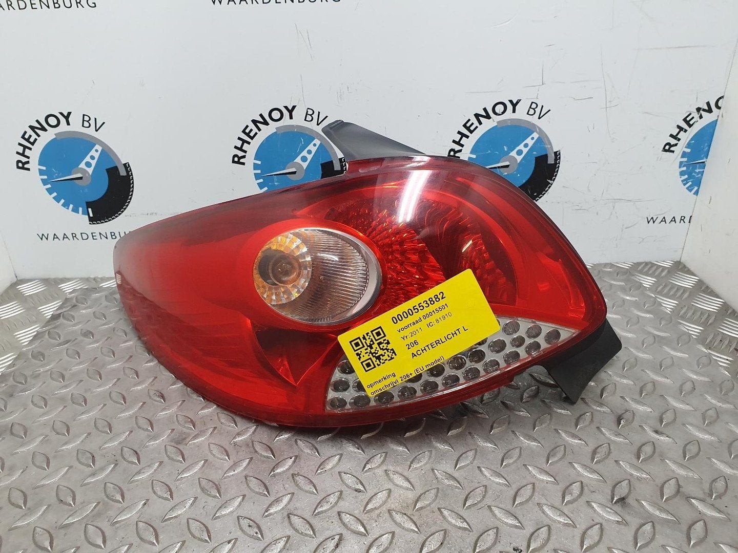 PEUGEOT 206 1.4 HDiF XS ACHTERLICHT L 2011, Ophalen of Verzenden, Gebruikt, Stiba lid