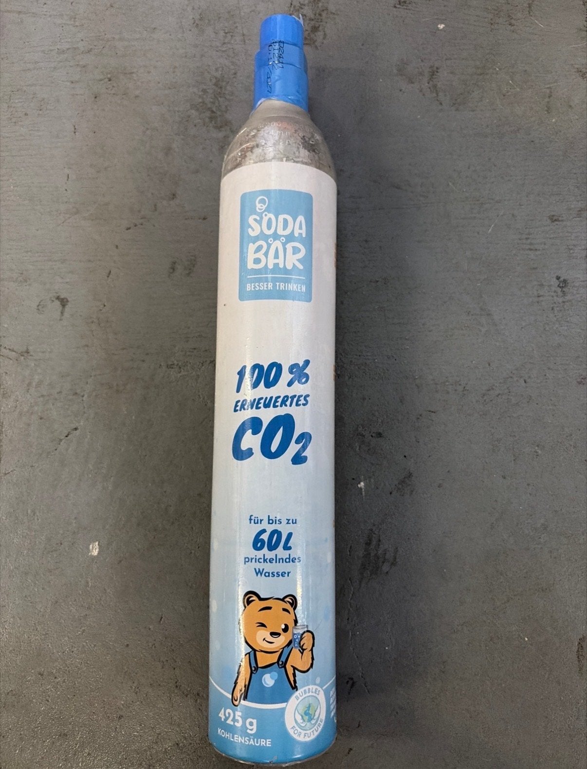 Sodabar CO2 cilinder 425g voor bruiswater, Overige typen, Nieuw, Ophalen of Verzenden, Metaal