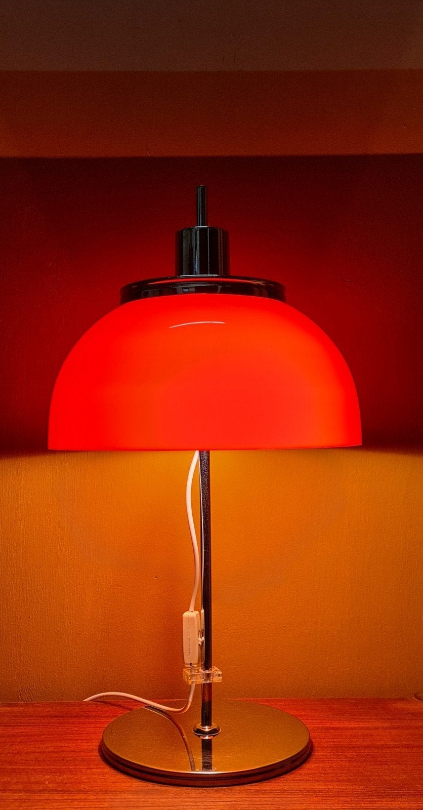 Vintage, design tafellamp Faro, Harvey Guzzini, Ophalen of Verzenden, Harvey Guzzini