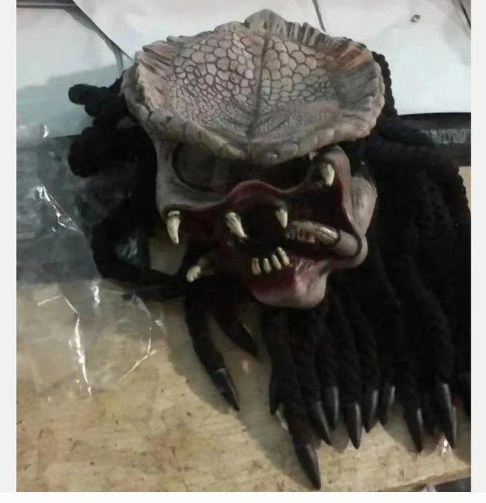 Luxe full face latex horror masker Predator, Ophalen of Verzenden, Nieuw, Halloween of Griezel