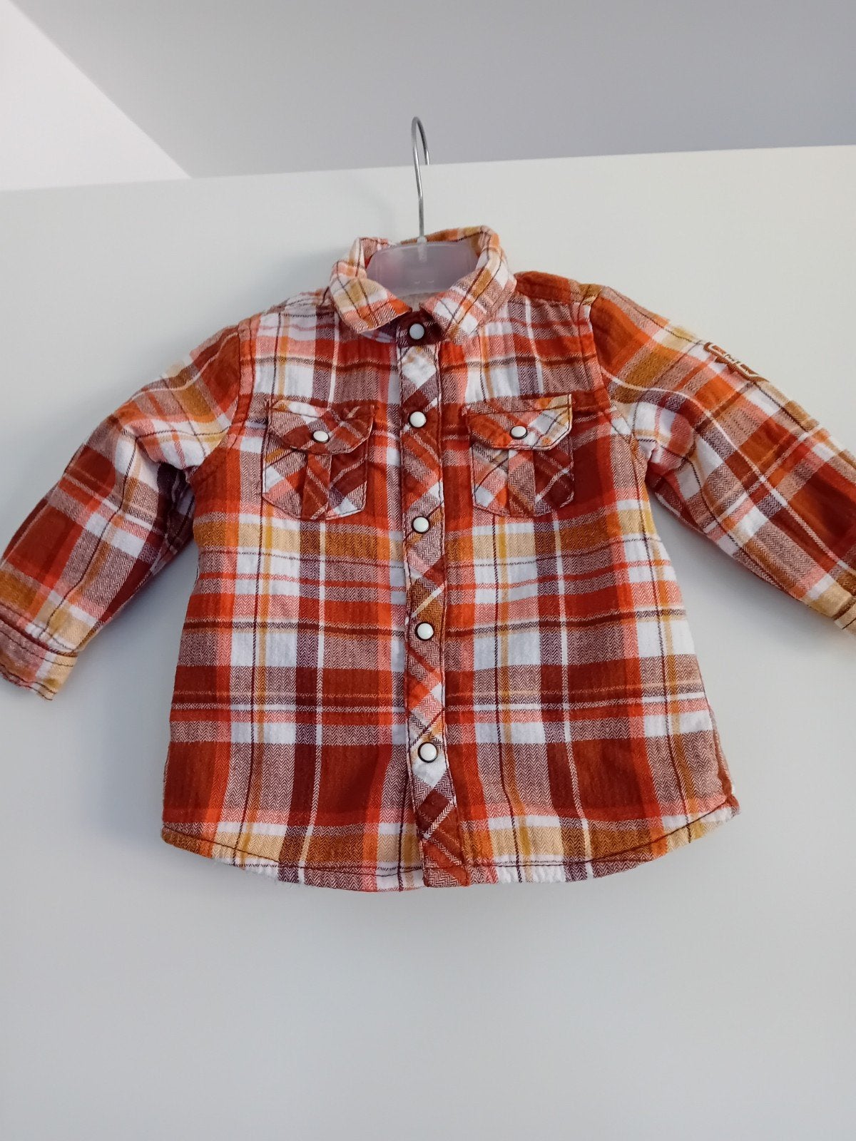 Orchestra geruite blouse/vest met teddy voering maat 74, Ophalen of Verzenden, Zo goed als nieuw, Overhemdje of Bloesje, Jongetje