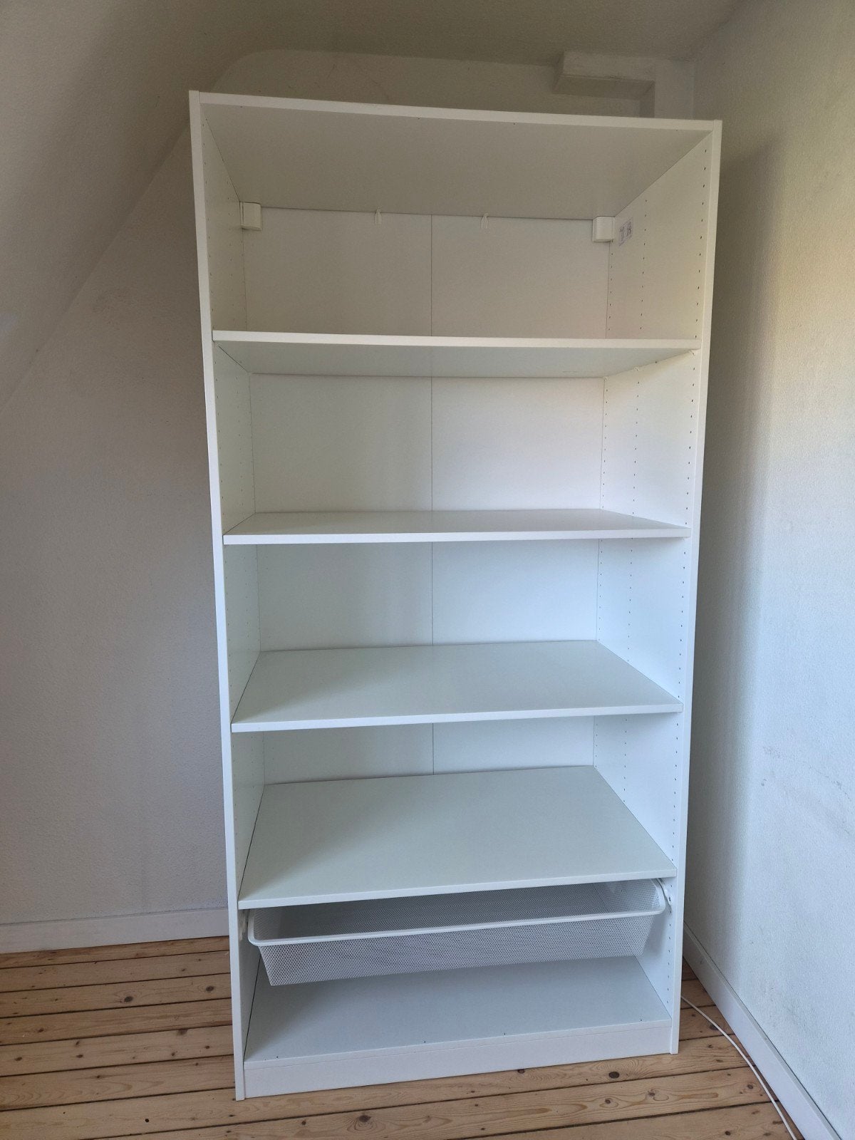 IKEA PAX kast met planken en draadmand 201 cm NIEUW, Met plank(en), Kunststof, Gebruikt, 200 cm of meer